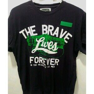 Blac Label -The Brave Lives Forever T-Shirt - Sz XL - Purple Rubberized Graphic